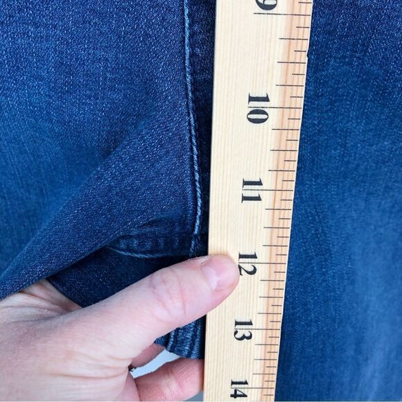 J. Jill Kick-Flare Ankle Jean Womens 16 Blue Raw Hem - Picture 10 of 12